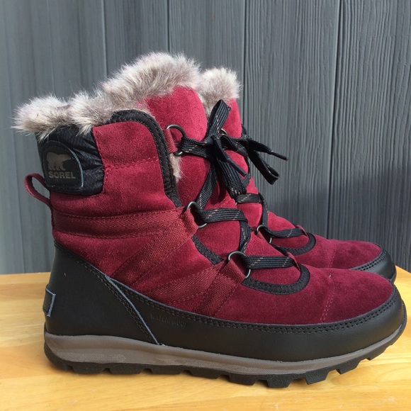 Sorel Maroon Burgundy Tivoli Snow Boots 